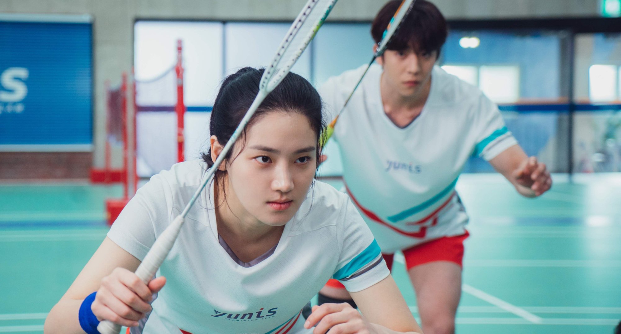 Actors Park Ju-hyun and Chae Jong-hyeop in sports romance K-drama 'Love All Play.'