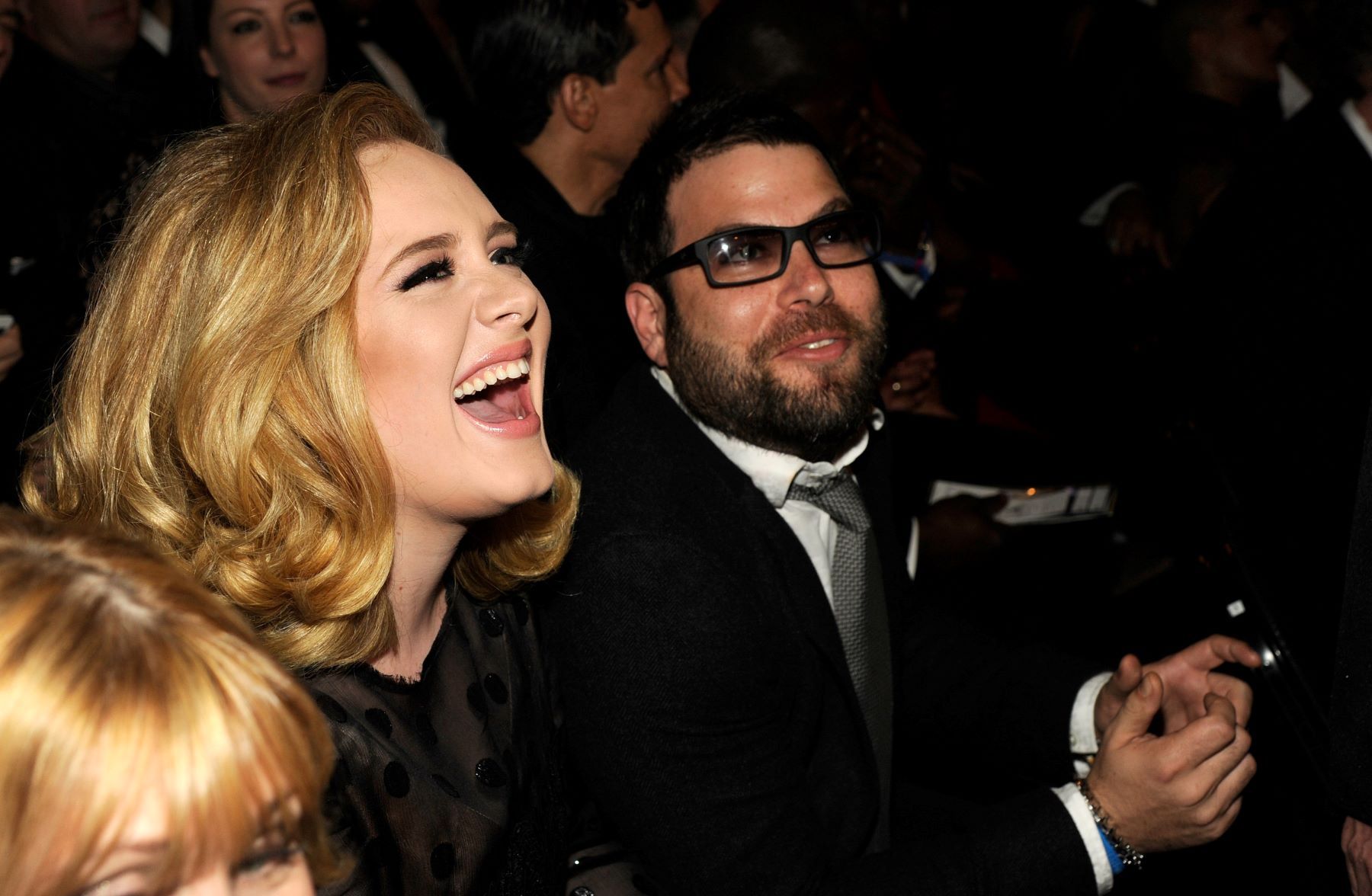 Adele and Simon Konecki attending the 54th Grammy Awards at the Staples Center in Los Angeles, California