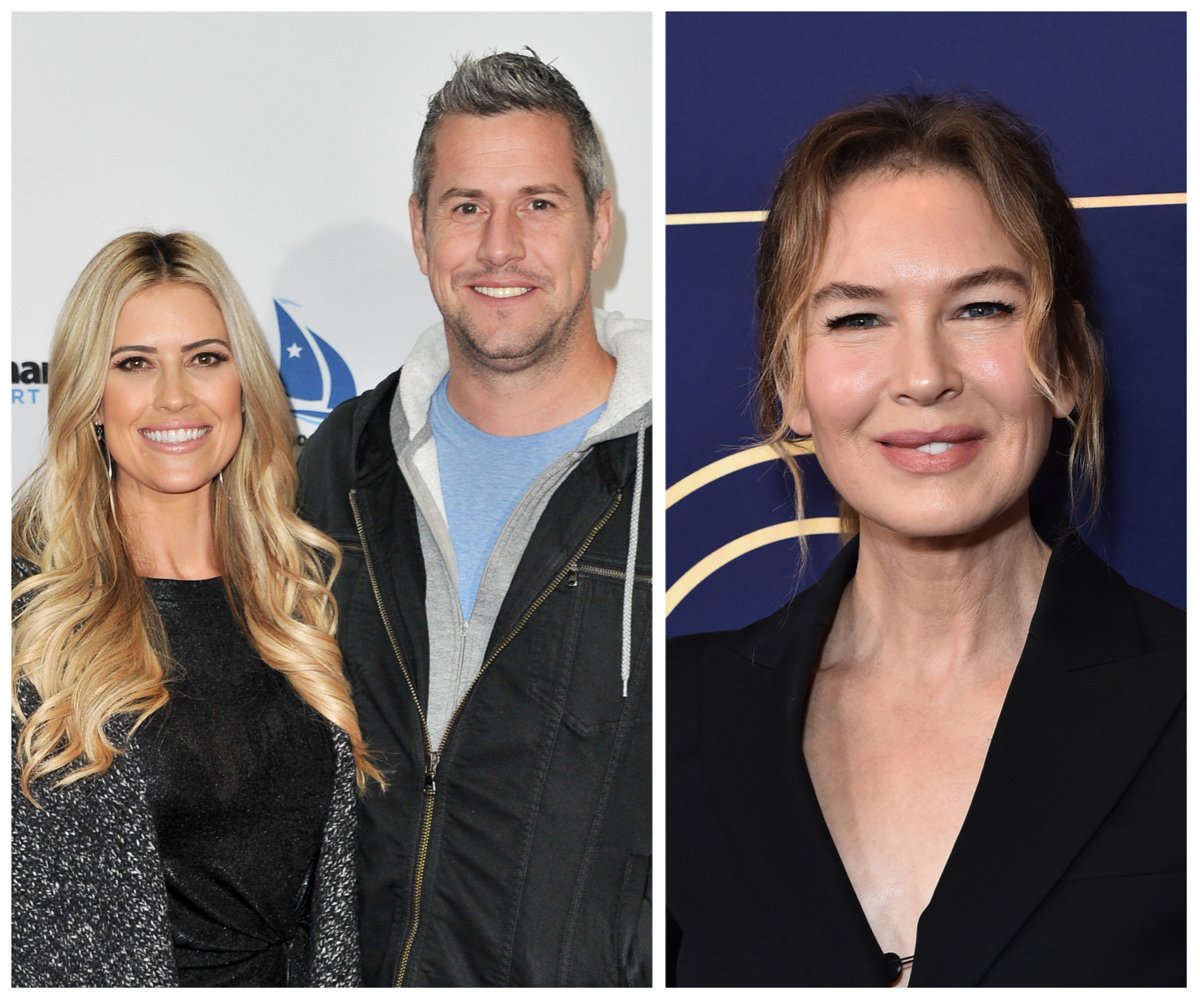 Side by side photos of Christina Hall, Ant Anstead, and Renée Zellweger.