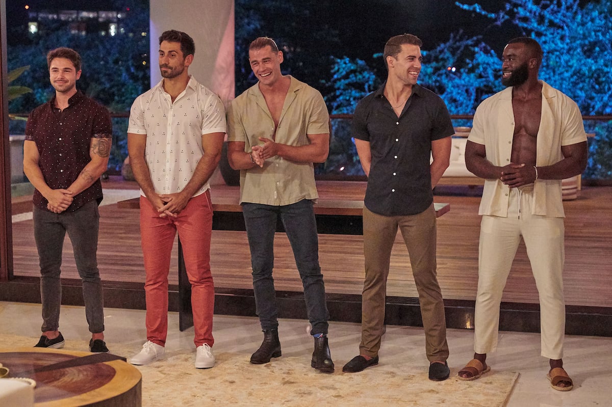 Tyler Norris, Alex Bordykov, Adam Todd, Rick Leach, and Olu Onajide on 'Bachelor in Paradise' Season 8