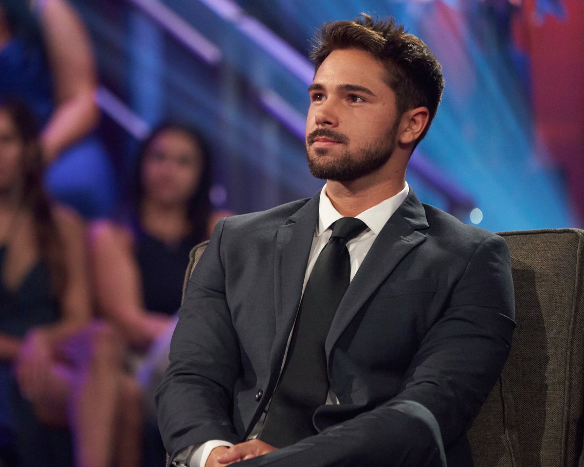 Tyler Norris appears on Bachelor in Paradise Season 8. He attends the Men Tell All wearing a black suit and tie. 