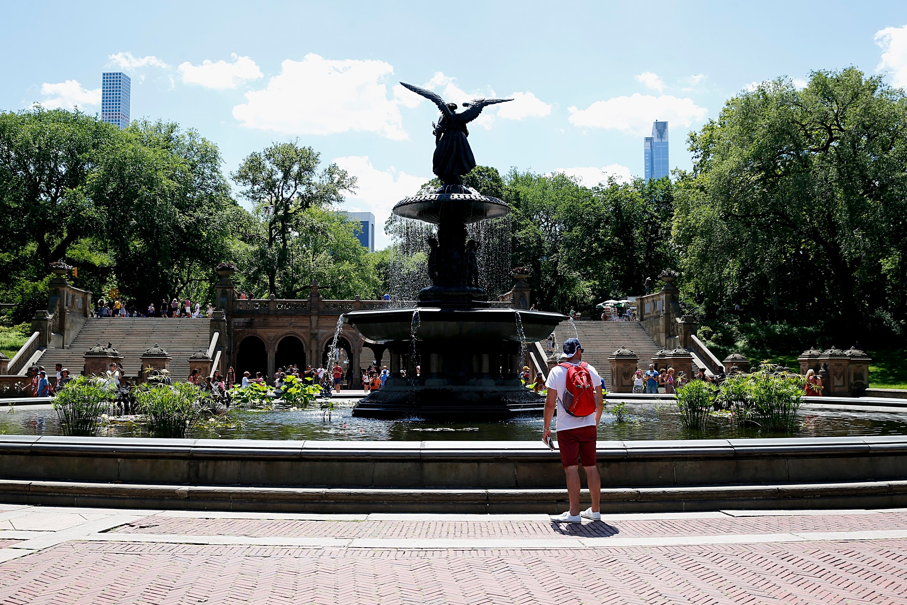 Bethesda Fountain in Central Park on July 31, 2015. The fountain and Terrace were used one of many And Just Like That... filming locationa 