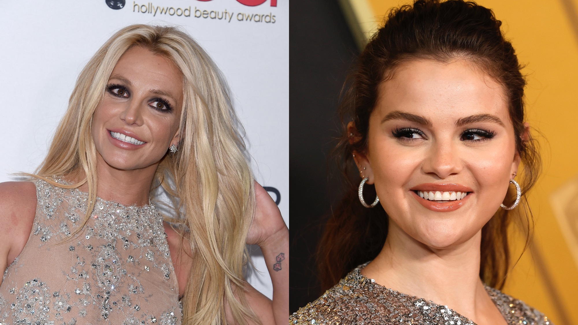 Britney Spears (L) seemed to call out Selena Gomez (R) for her 'nerve.'