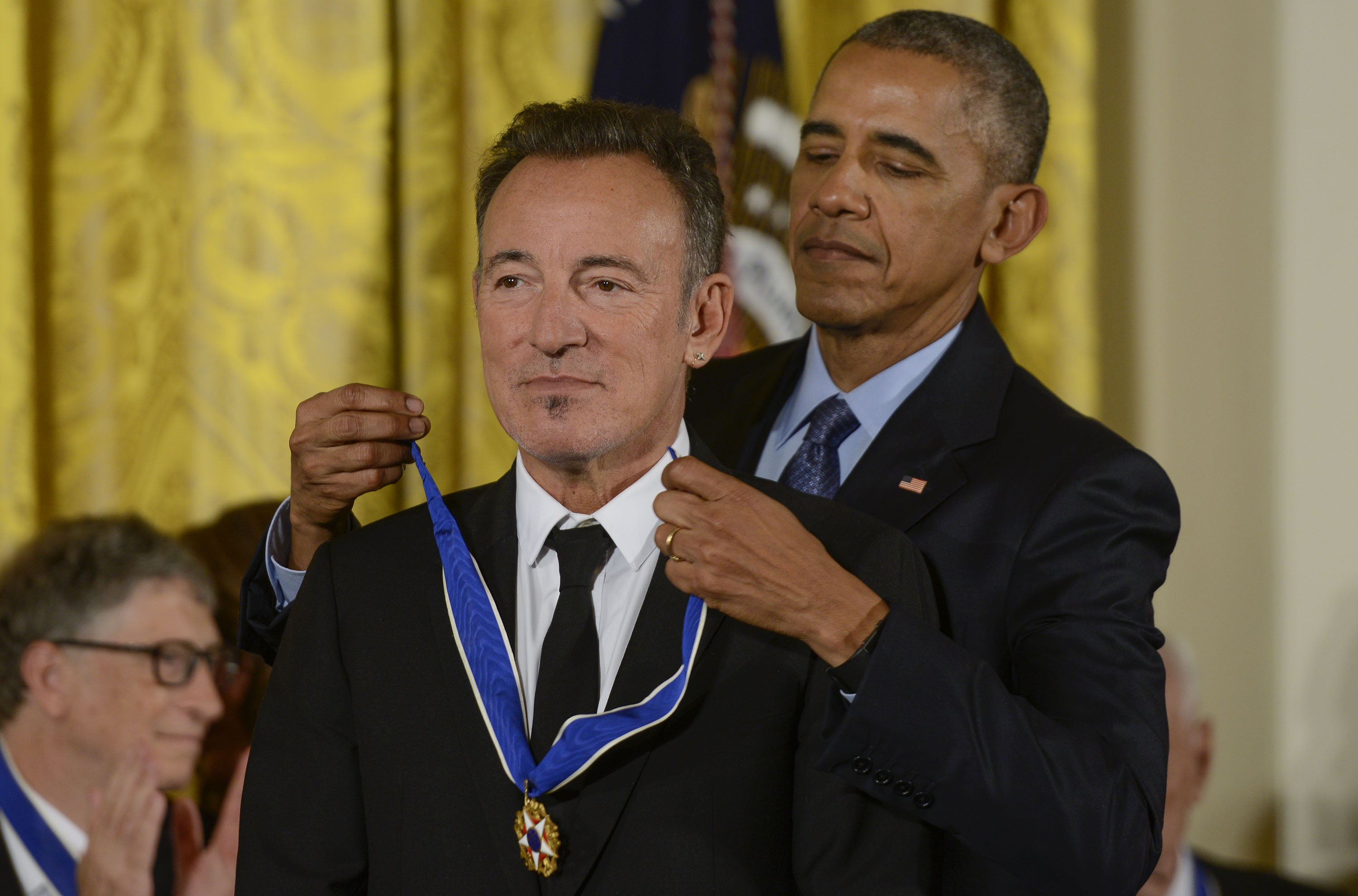 President Obama presents Bruce Springsteen with the 2016 Presidential Medal Of Freedom