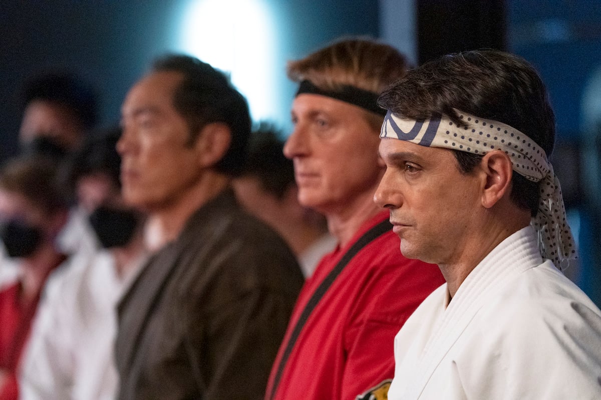'Cobra Kai': Ralph Macchio stands with 'Karate Kid' co-stars William Zabka and Yuji Okumoto