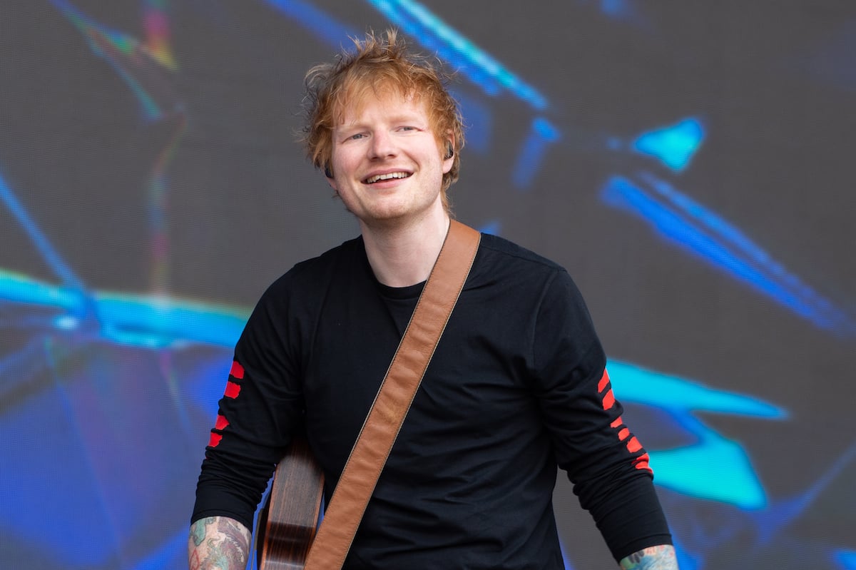 Ed Sheeran performs on stage