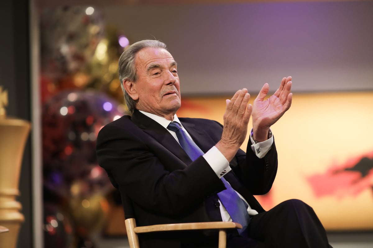 Actor Eric Braeden claps during a celebration for The Young And The Restless