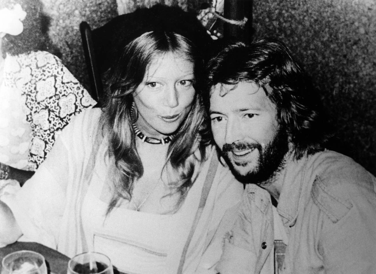 Eric Clapton and Pattie Boyd at a party in the 1970s.