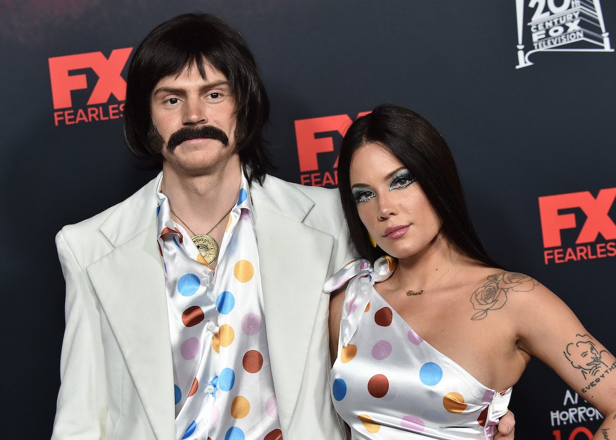 Evan Peters and Halsey, who dressed as Sonny and Cher during their relationship.