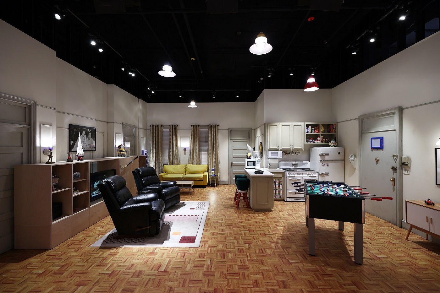 Chandler and Joey's apartment on display at the opening of the Flagship FRIENDS Experience on March 15, 2021