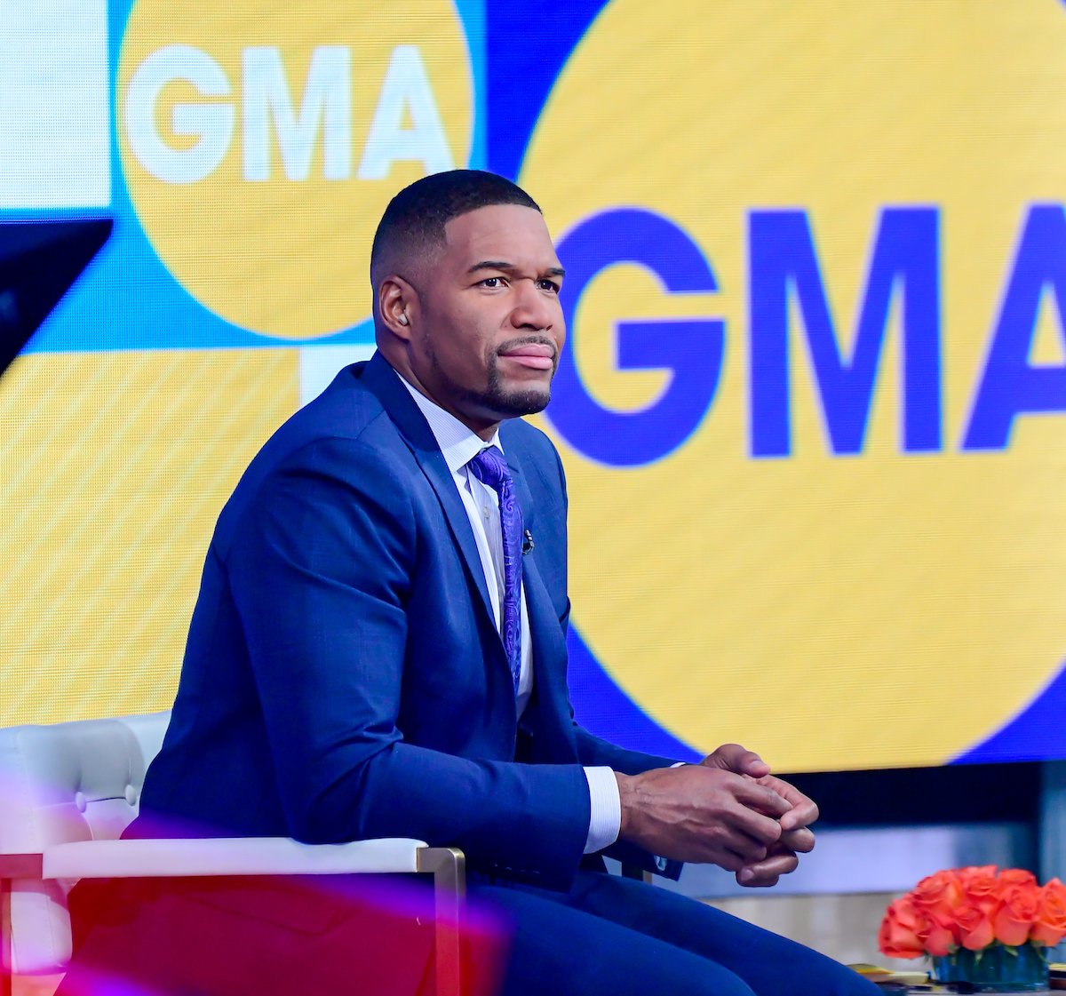 Michael Strahan smiles on GMA