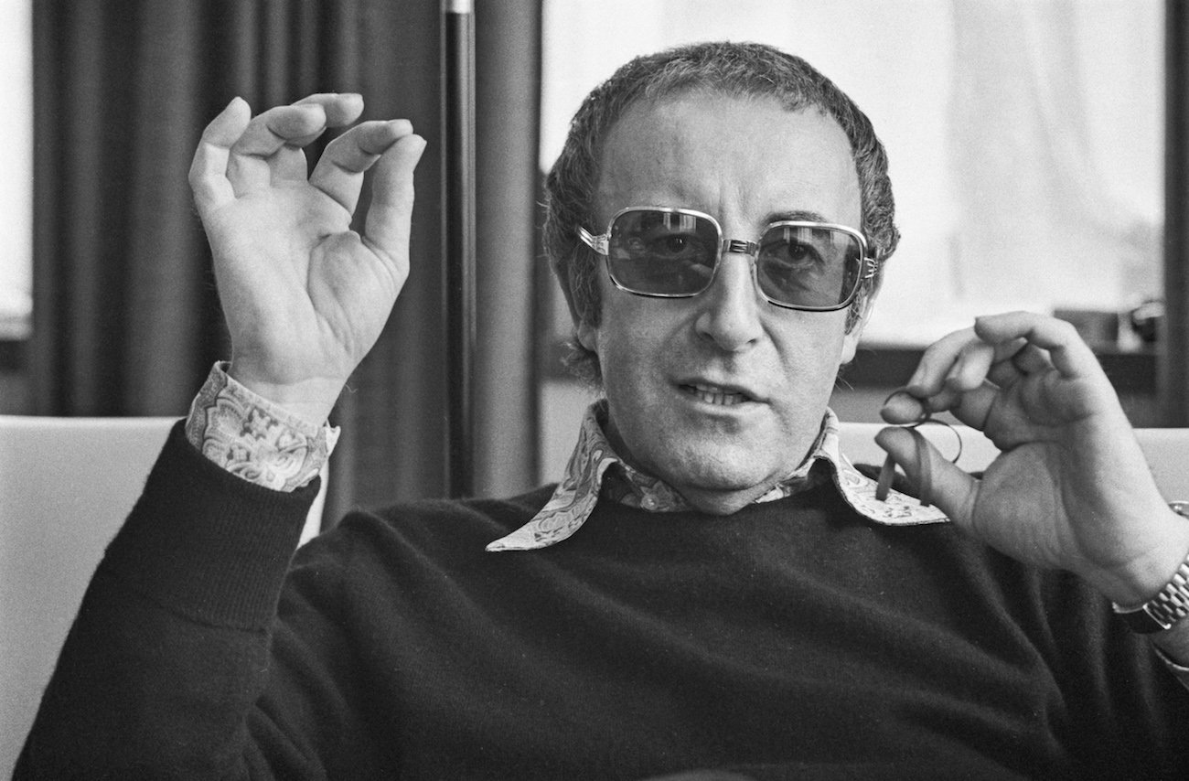 Peter Sellers in sunglasses in 1972.