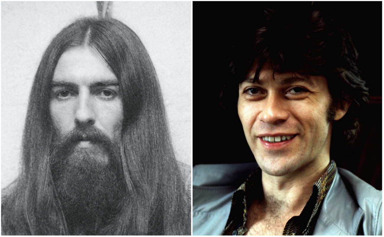 George Harrison in 1971 and Robbie Robertson in 1978.