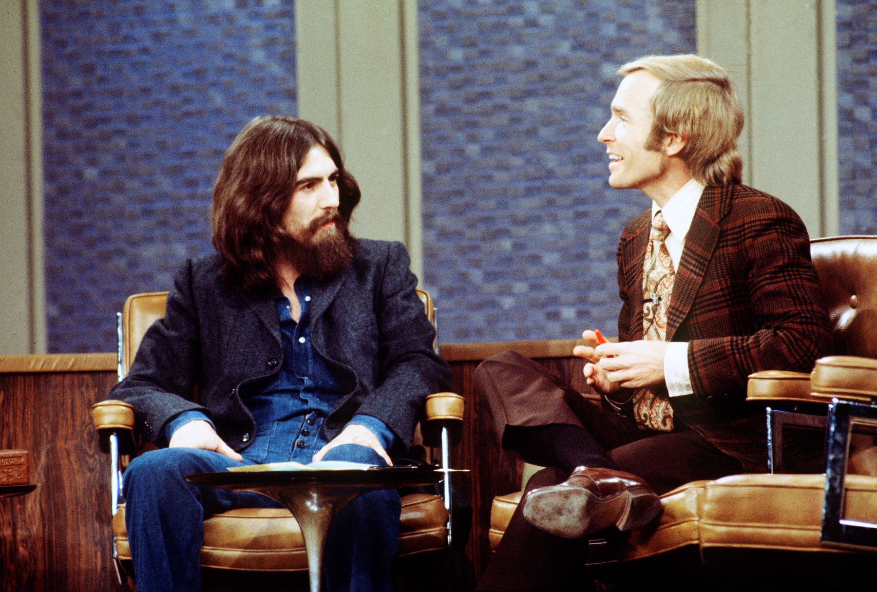 George Harrison of The Beatles on 'The Dick Cavett Show' in January 1972