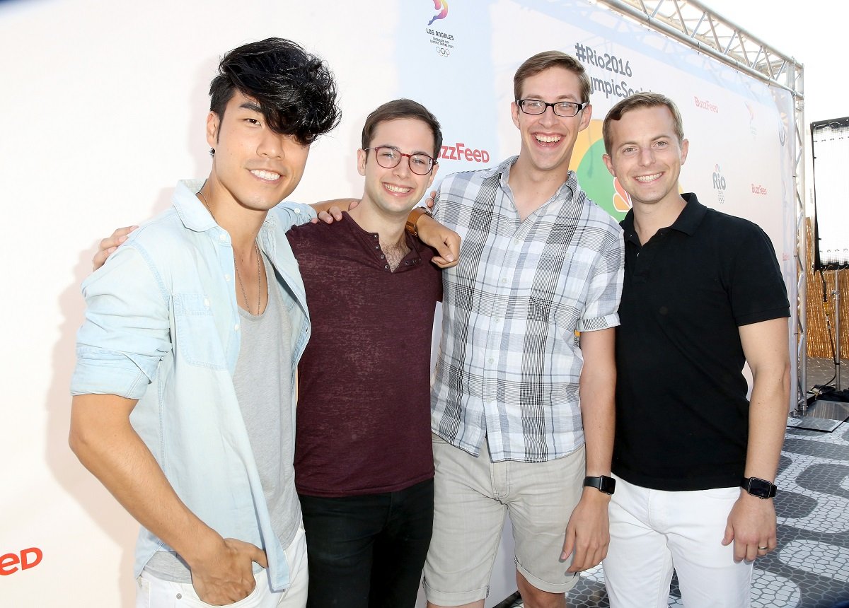 Eugene Lee Yang, Zach Kornfeld, Keith Habersberger, and Ned Fulmer of The Try Guys attend the NBC Olympic Social Opening Ceremony at Jonathan Beach Club on July 26, 2016