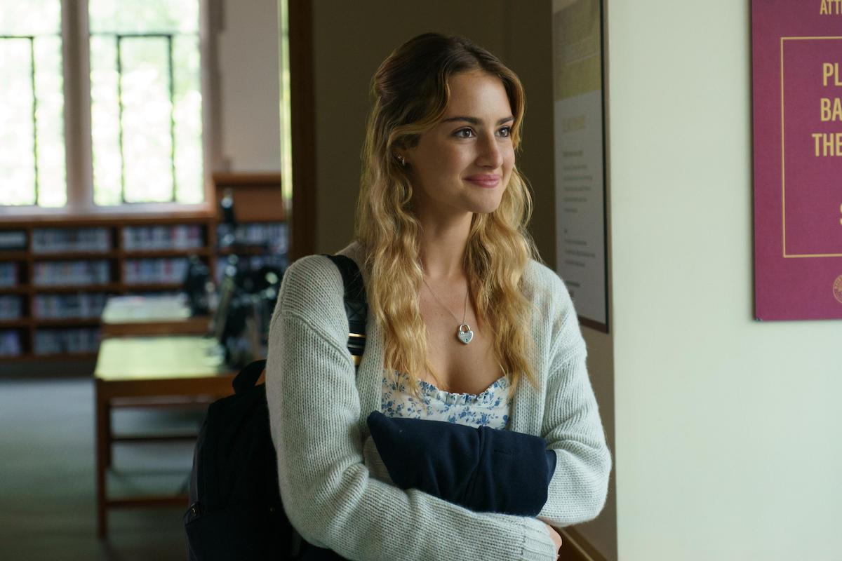 Grace Van Patten, whose character Lucy goes to Evan's lake house in 'Tell Me Lies' Season 1 Episode 7: 'Castle on a Cloud', looks on in a scene from 'Tell Me Lies'