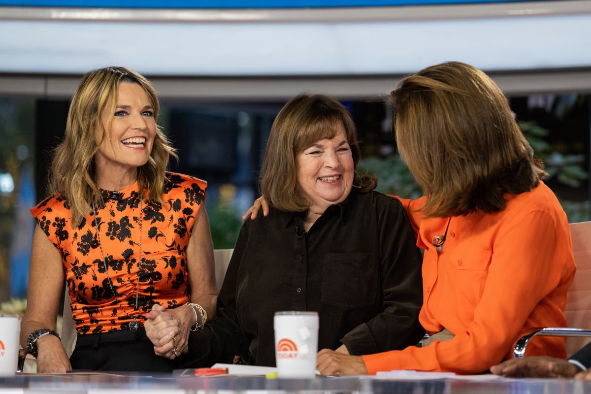 Ina Garten promotes ‘Go-To Dinners’ during an appearance on the ‘Today’ show with Savannah Guthrie and Hoda Kotb