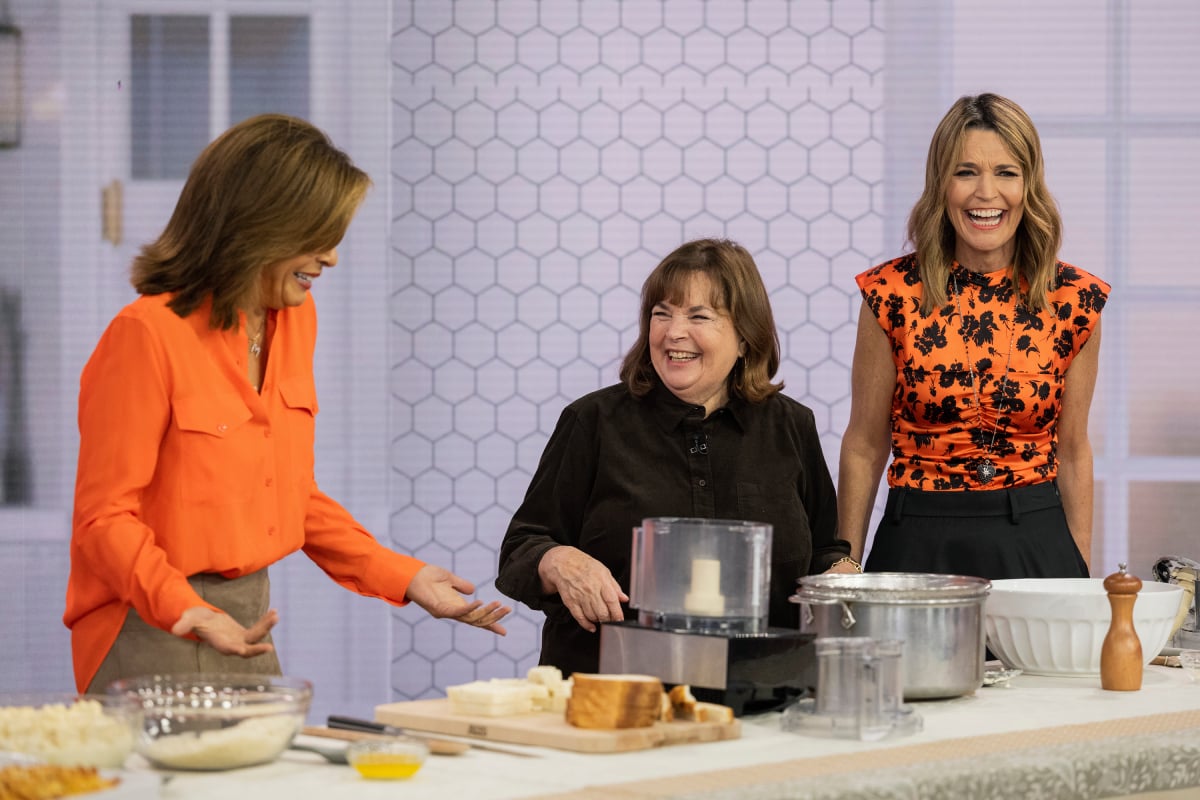 Hoda Kotb, Ina Garten, and Savannah Guthrie during the ‘Barefoot Contessa’ star’s appearance on Today to promote ‘Go-To Dinners’
