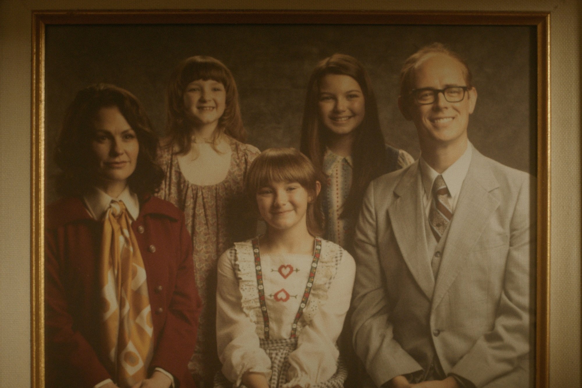 A family photo of Mary Ann Broberg, Jan Broberg, Bob Broberg and Jan's sisters, Karen and Susan for 'A Friend of the Family'