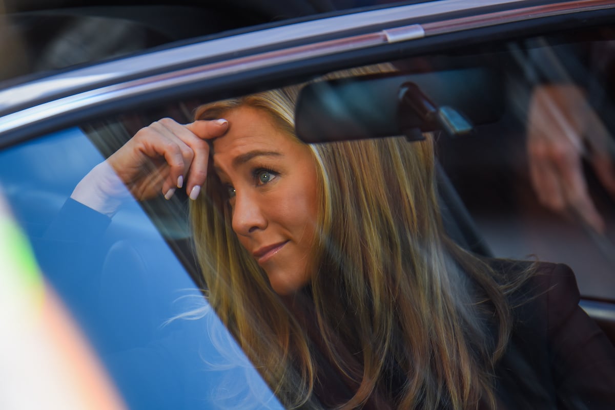 Actor Jennifer Aniston seen filming in SoHo