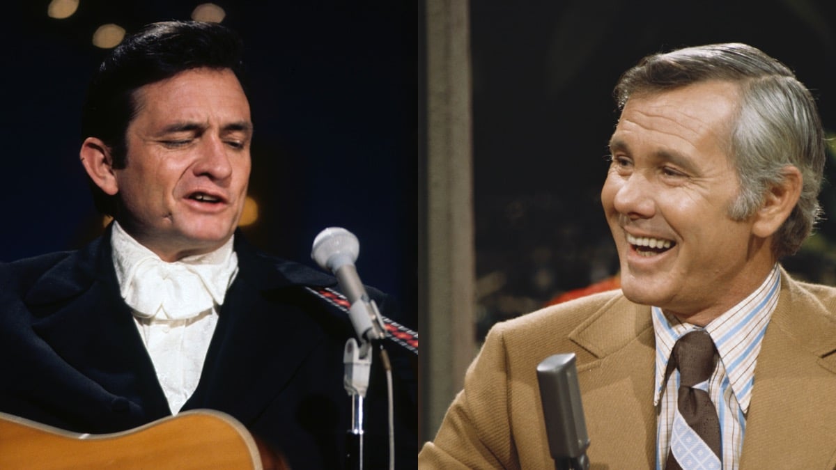 Johnny Cash (L) purchased an 'estate' from Johnny Carson (R) for less than $50,000.