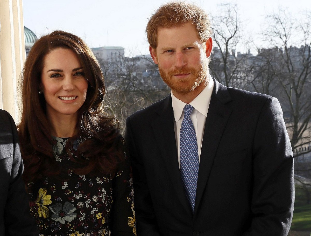 Kate Middleton and Prince Harry during an event to announce plans for Heads Together charity