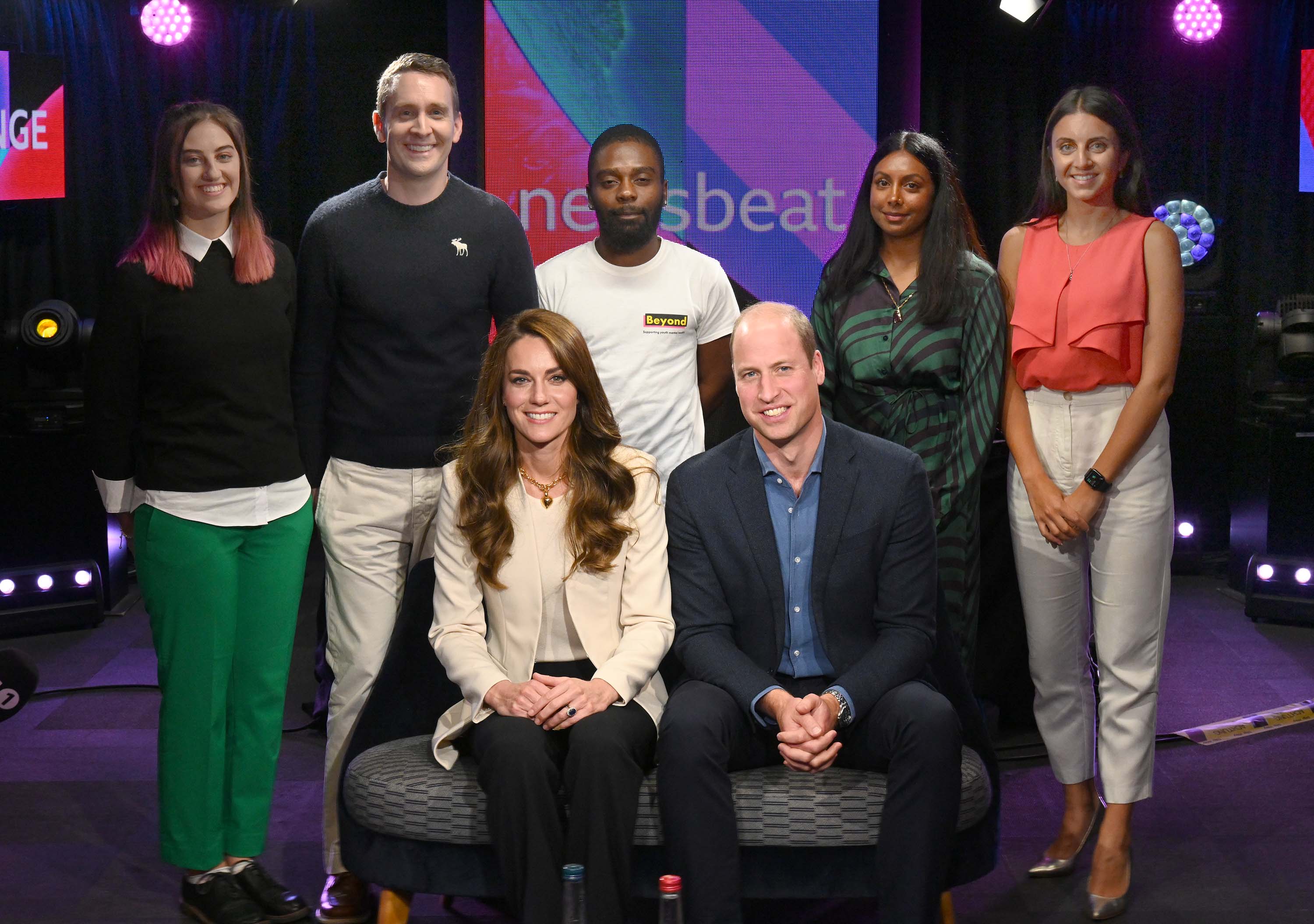 Kate Middleton and Prince William participate in a radio discussion about mental health on BBC Radio 1.