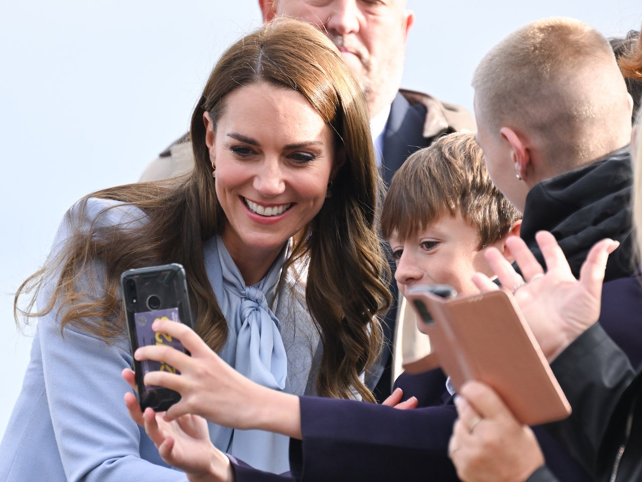 Prince William, Prince of Wales, and Kate Middleton, Princess of Wales, meet the public during a visit to Carrickfergus on 6th October 2022, in Carrickfergus, Northern Ireland.