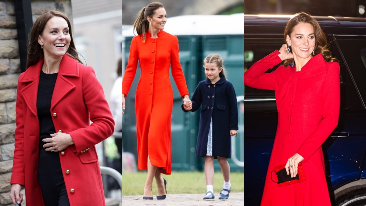Kate Middleton wears her 'superhero color' in various photos.