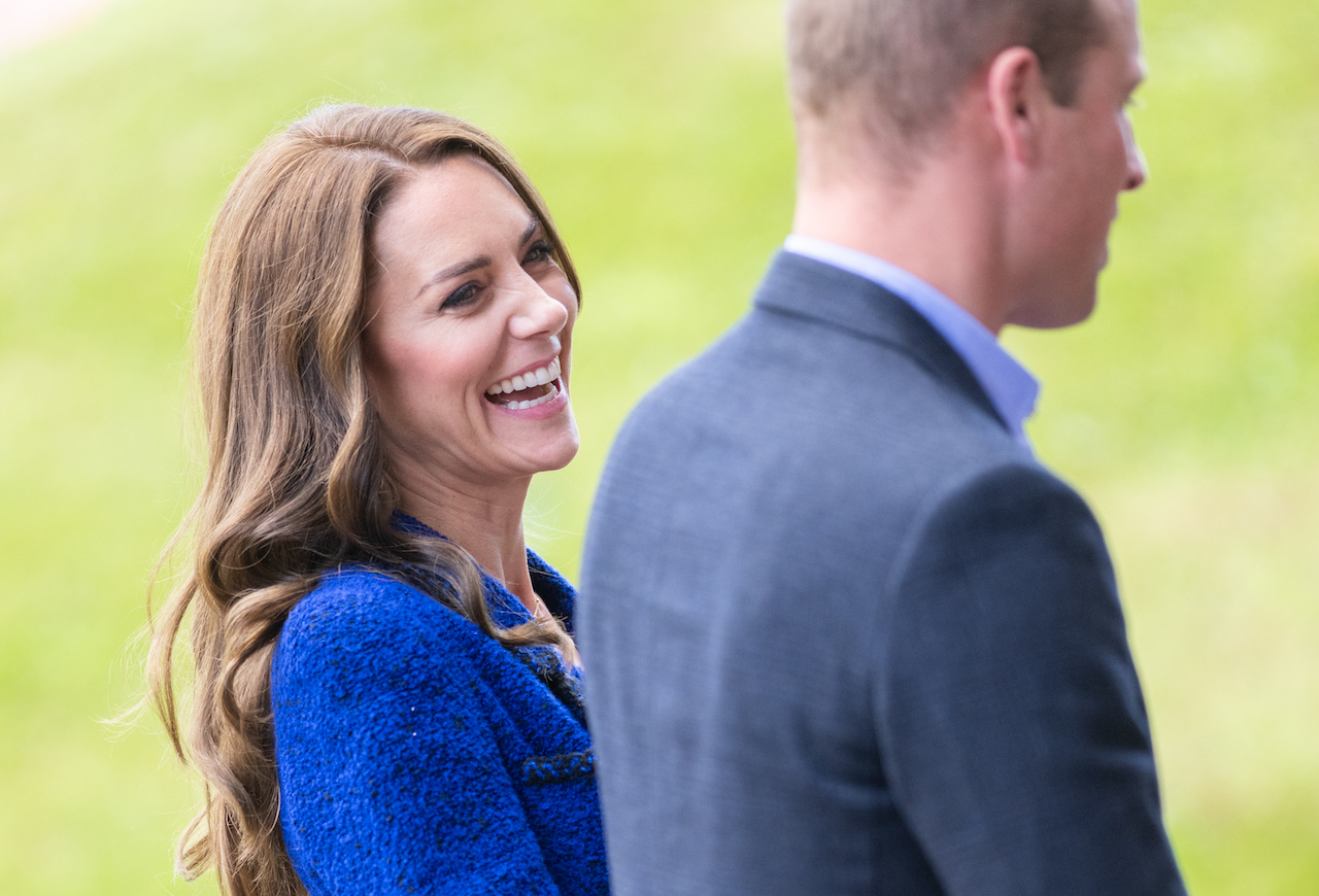 Kate Middleton and Prince William visit Copper Box Arena to celebrate the 10th anniversary of Coach Core on October 13, 2022, in London, England.