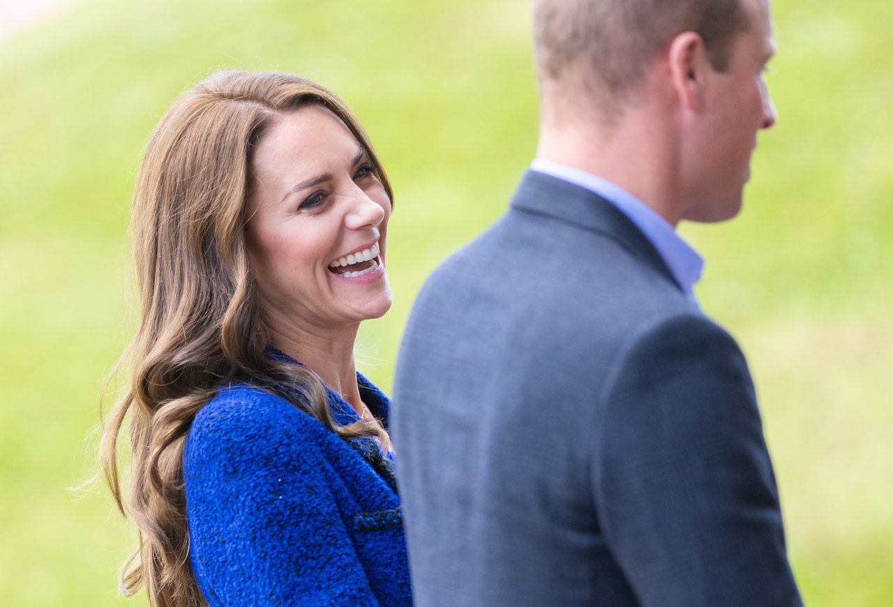 Kate Middleton and Prince William visit Copper Box Arena to celebrate the 10th anniversary of Coach Core on October 13, 2022, in London, England.