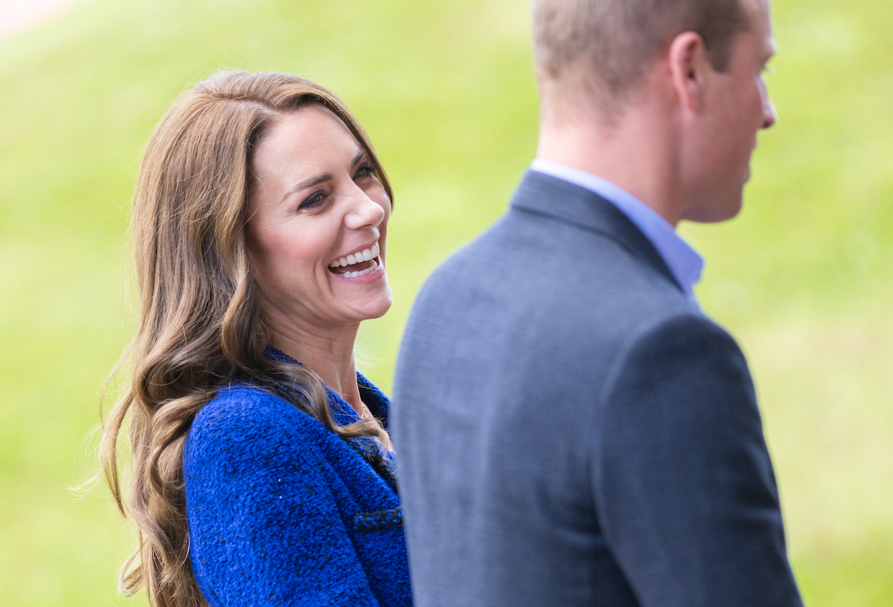 Kate Middleton and Prince William visit Copper Box Arena to celebrate the 10th anniversary of Coach Core on October 13, 2022, in London, England. 