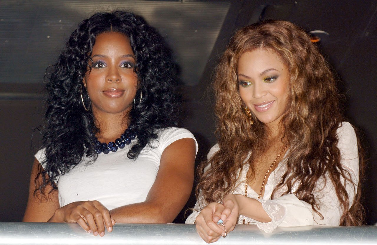 Kelly Rowland and Beyonce at sporting event; Rowland says Beyonce's work ethic is unmatched