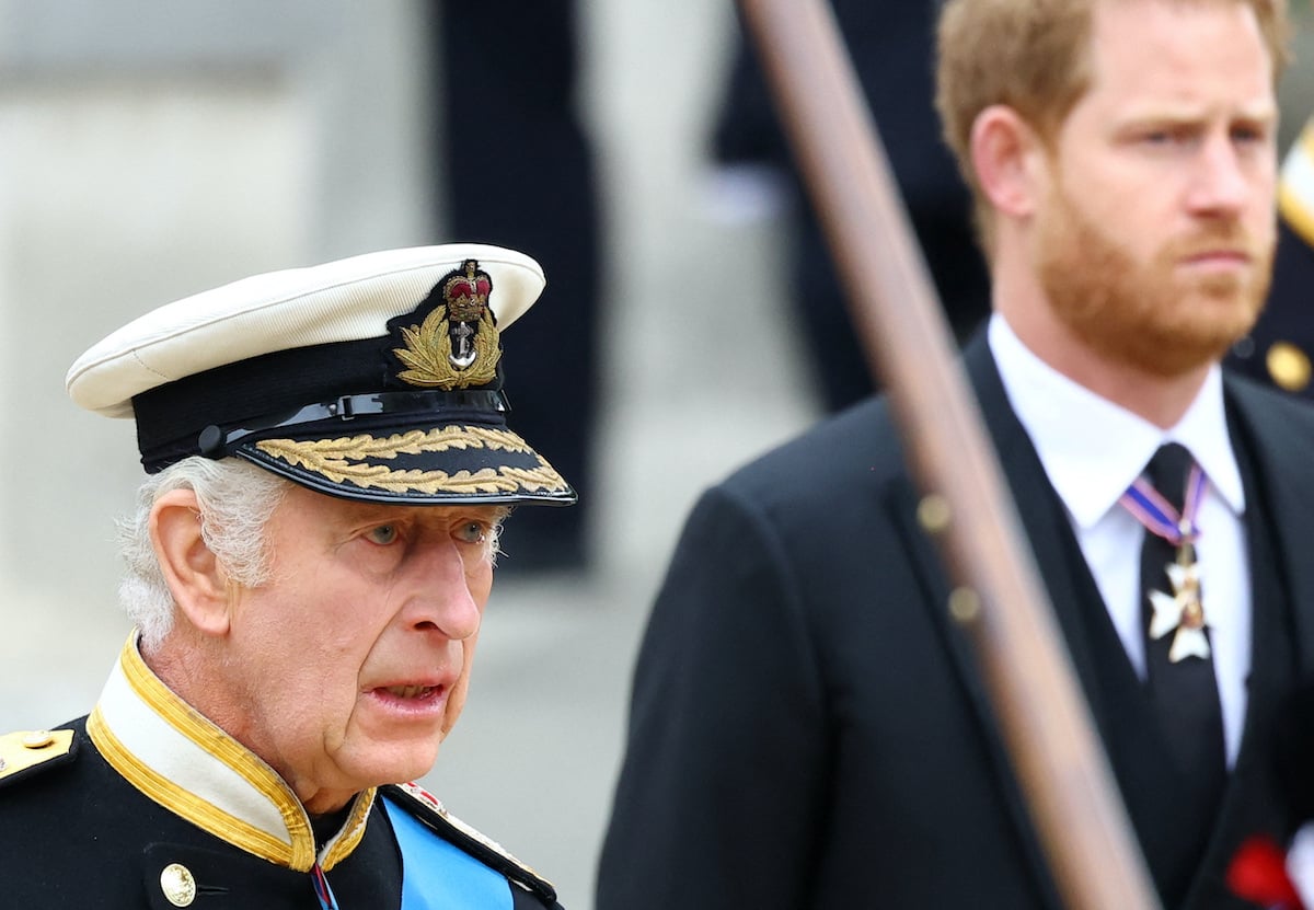 King Charles III and Prince Harry attend Queen Elizabeth II's funeral