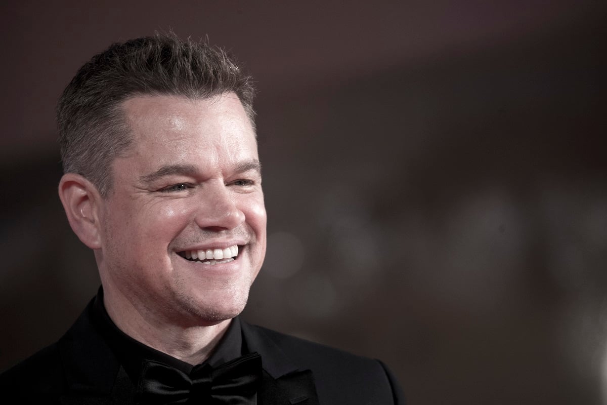 Matt Damon on 'The Last Duel' red carpet.