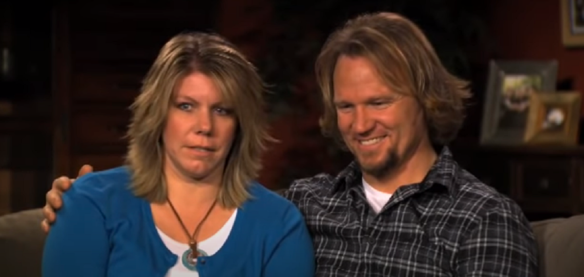 Meri Brown and Kody Brown sit down for an interview during ane episode of 'Sister Wives'