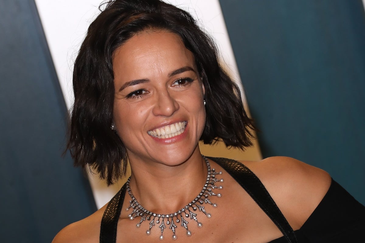 Michelle Rodriguez at the Vanity Fair Oscar Party.