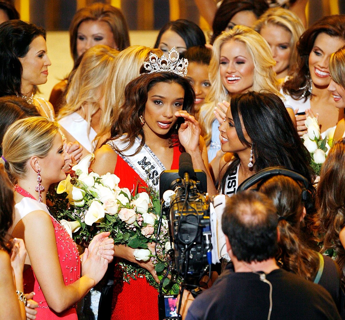 Miss Tennessee Rachel Smith (C) is crowned Miss USA at The 56th Annual Miss USA Pageant
