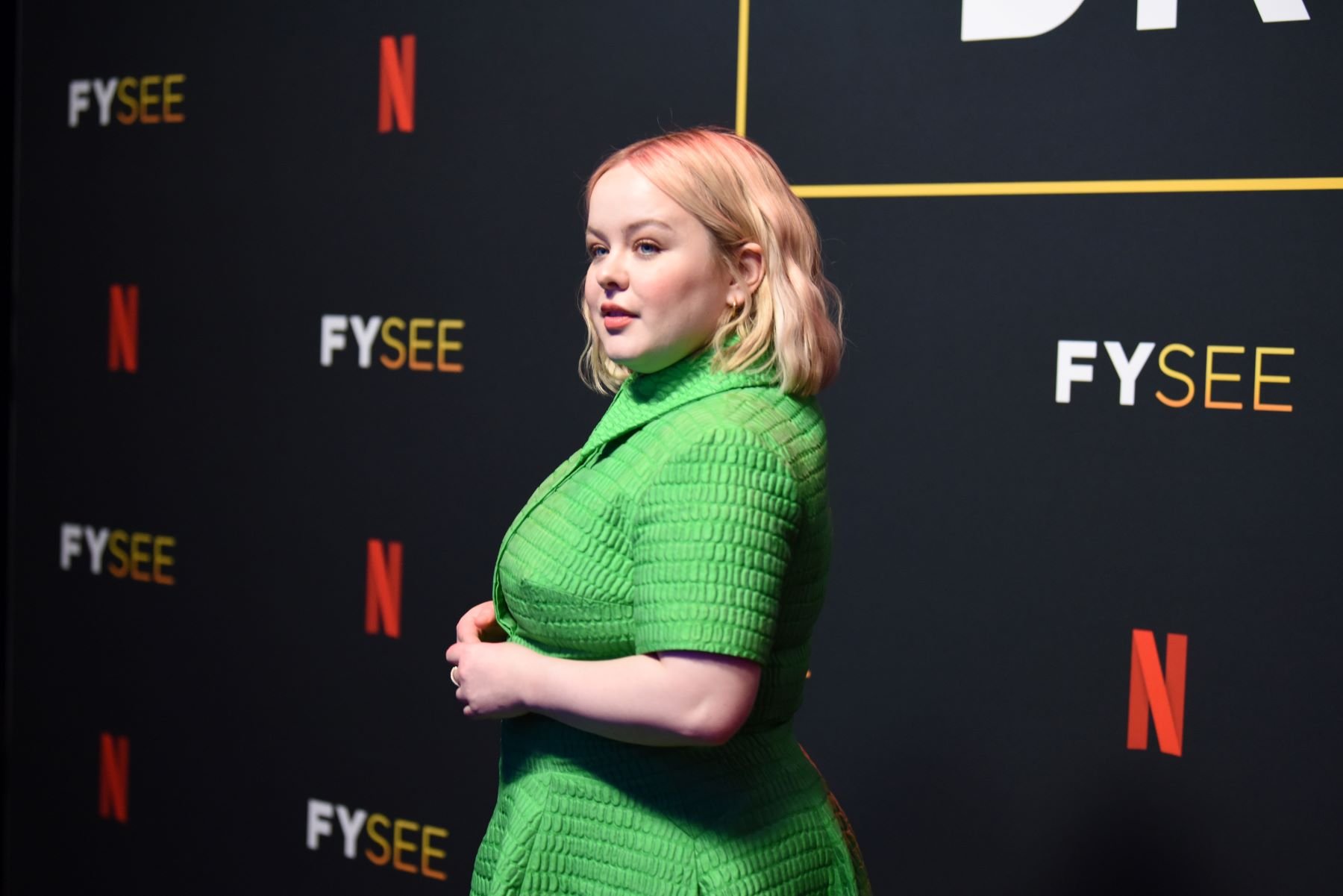 Nicola Coughlan attending the Netflix 'Bridgerton' FYSEE event at Raleigh Studios