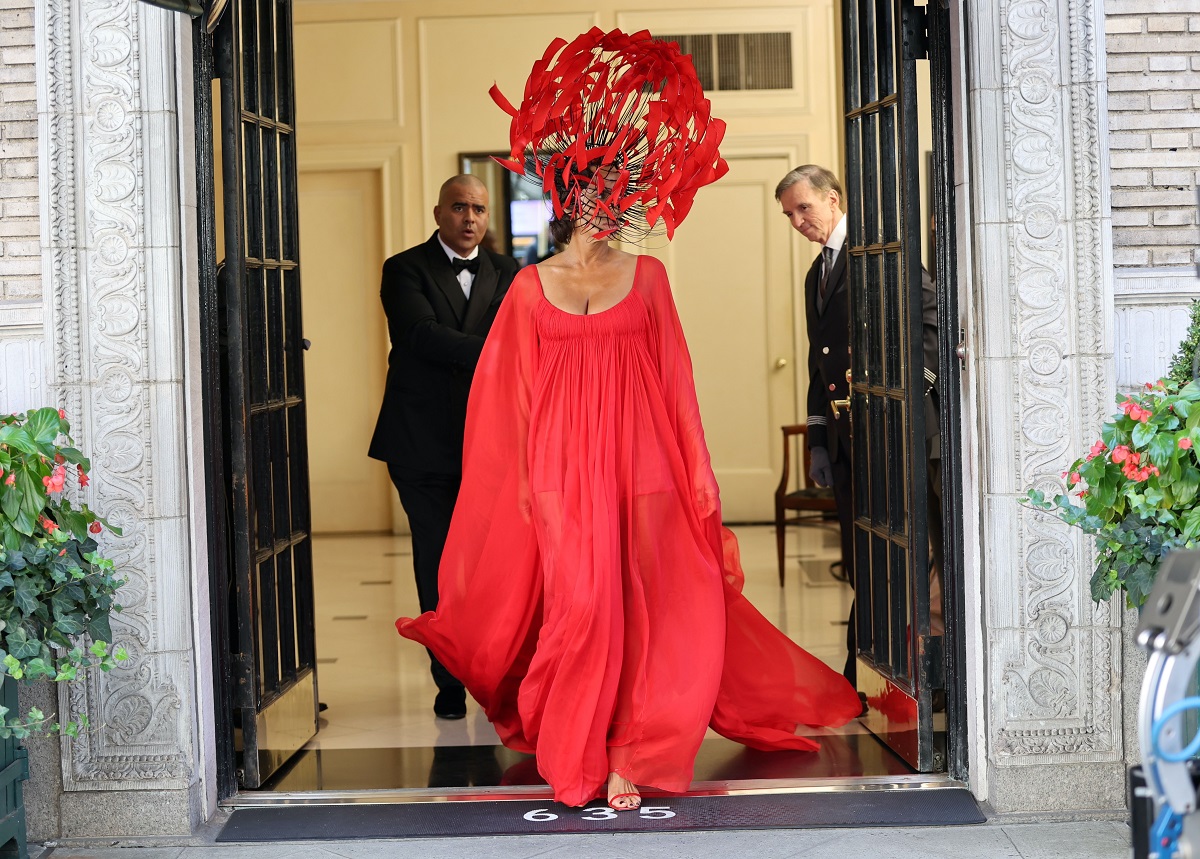 Christopher Jackson and Nicole Ari Parker are seen on the set of "And Just Like That" on October 11, 2022 in New York City