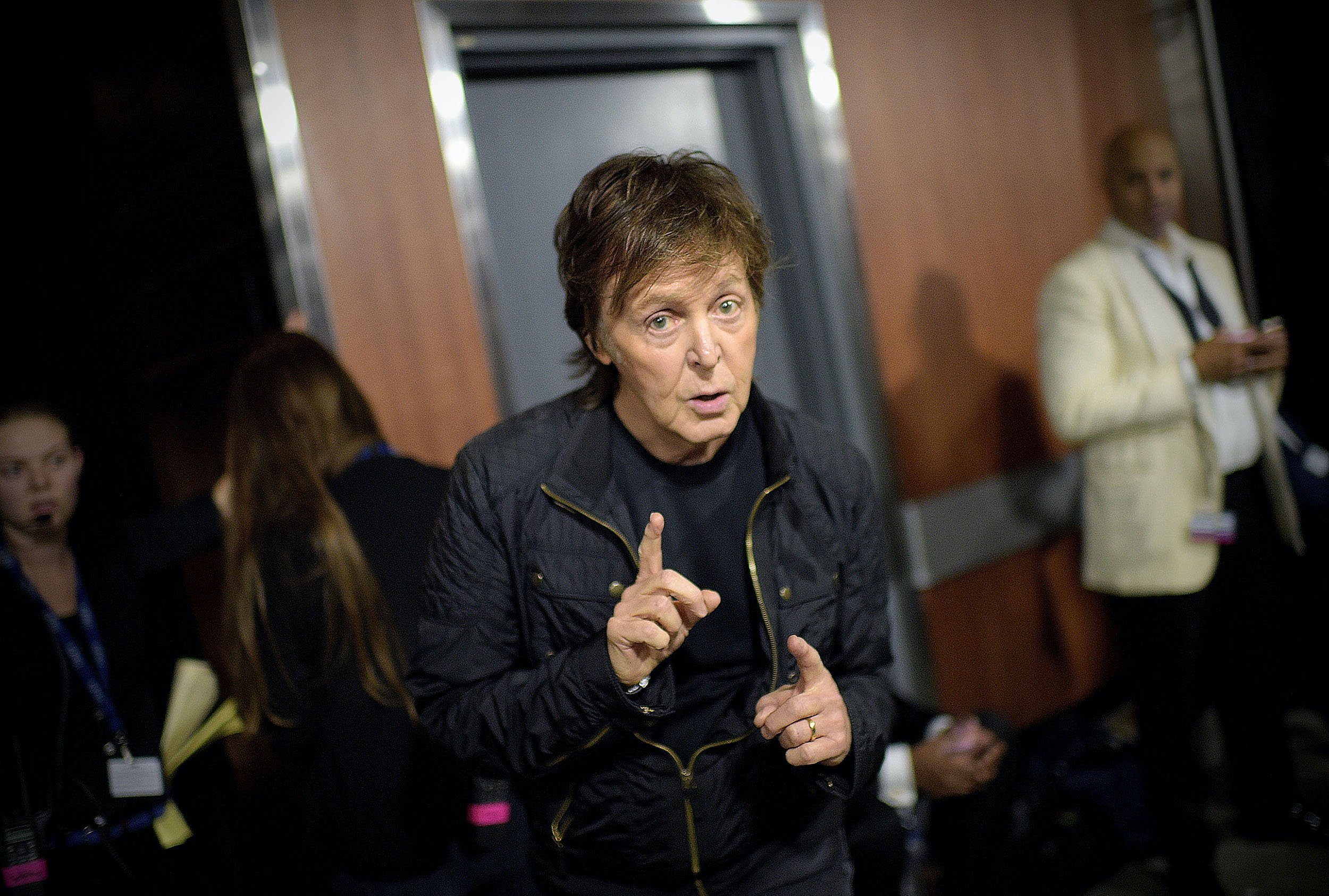 Paul McCartney attends the 57th annual Grammy Awards