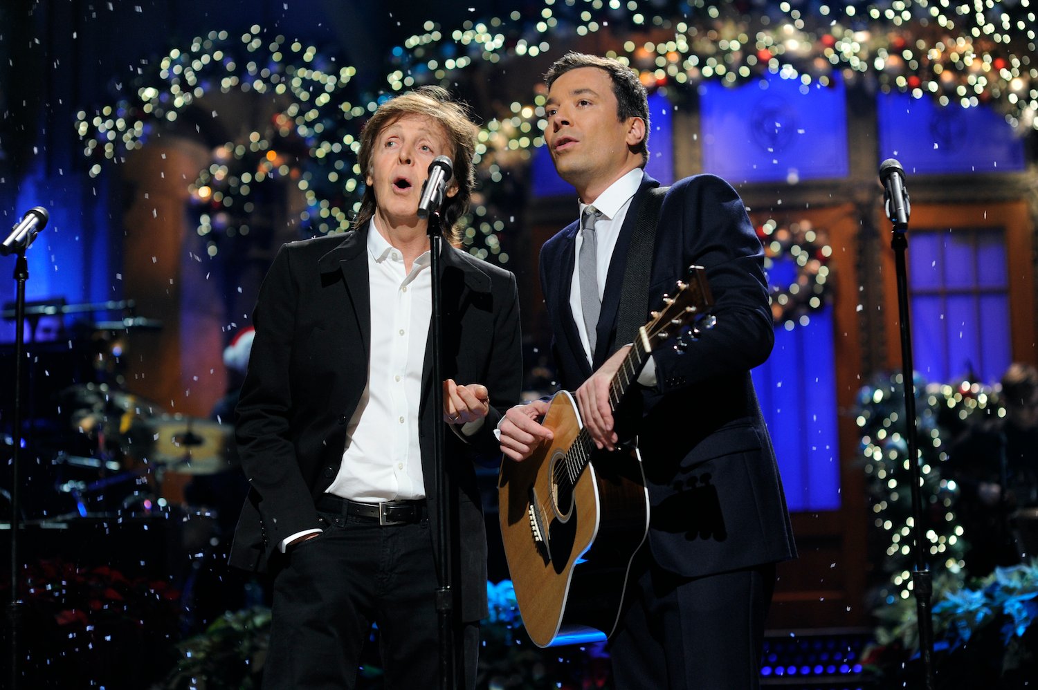 Paul McCartney and Jimmy Fallon perform on Saturday Night Live Season 39