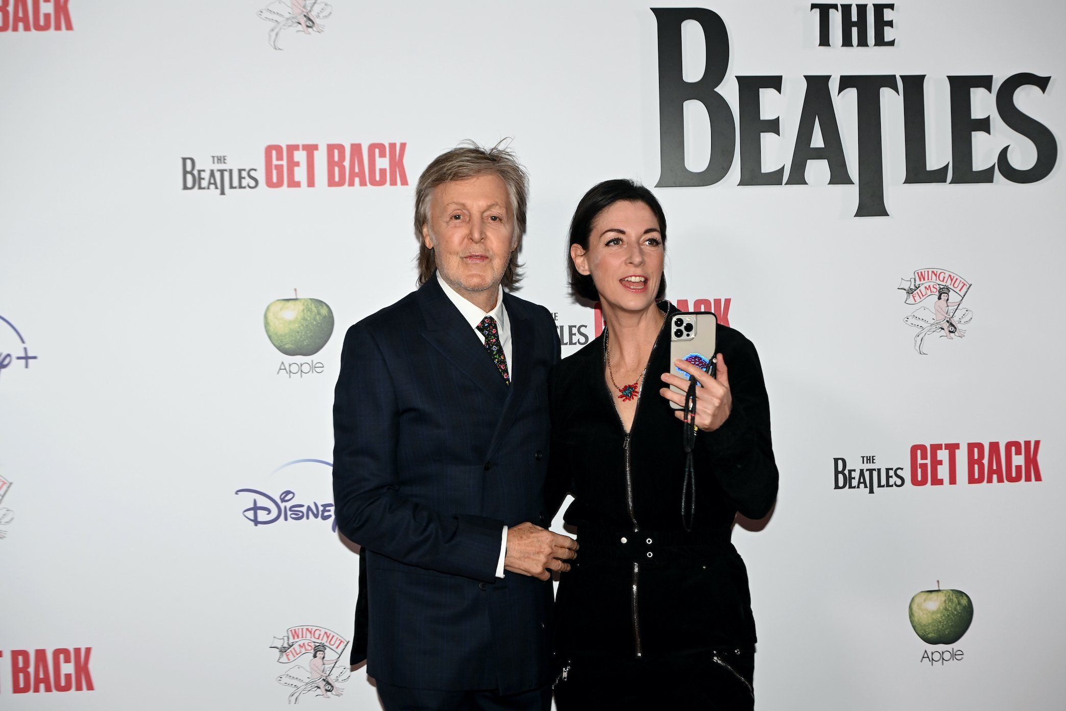 Paul McCartney and Mary McCartney attend the UK premiere of The Beatles: Get Back