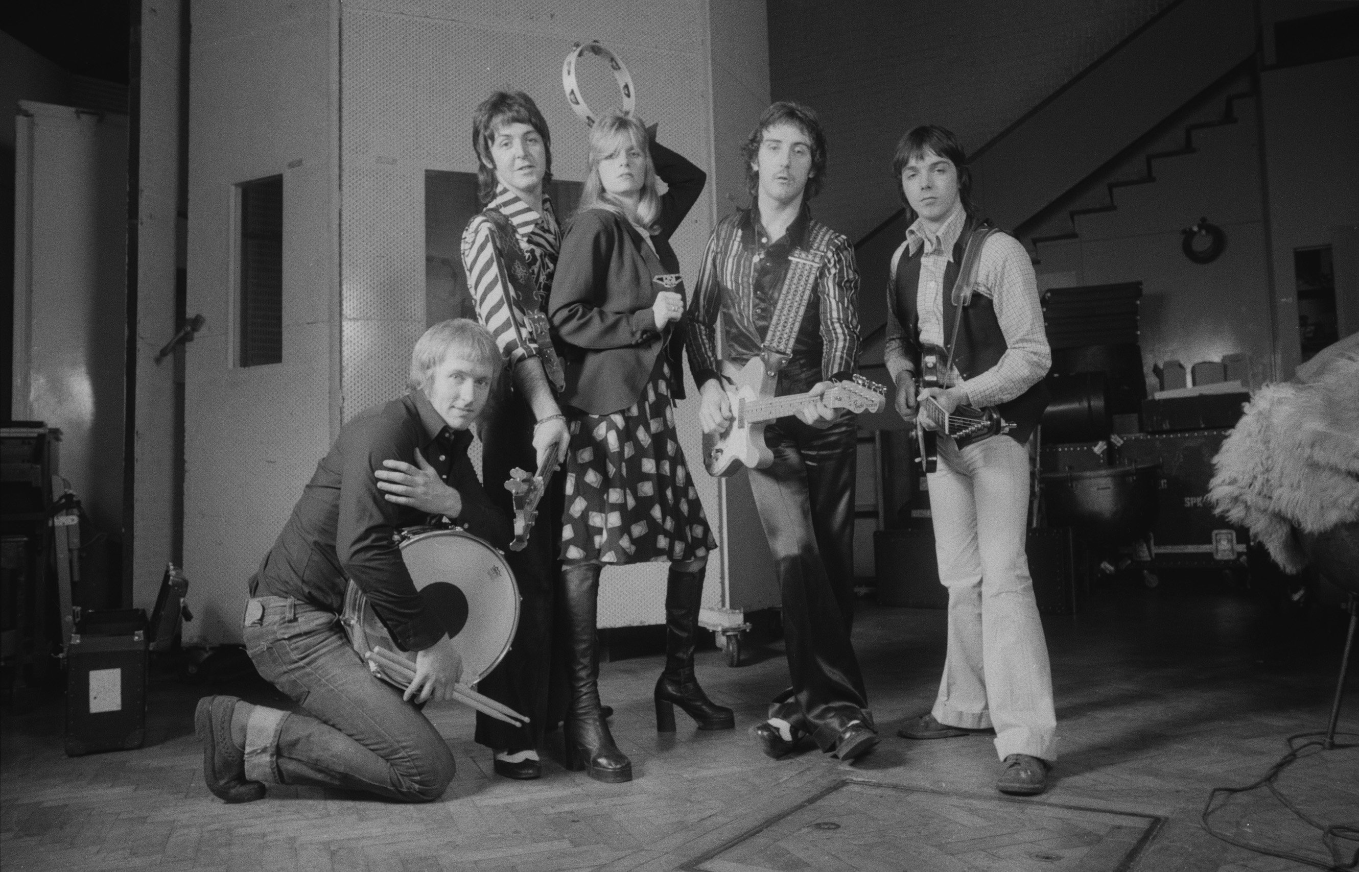 Paul McCartney and the Wings record the album Venus and Mars at Abbey Road Studios