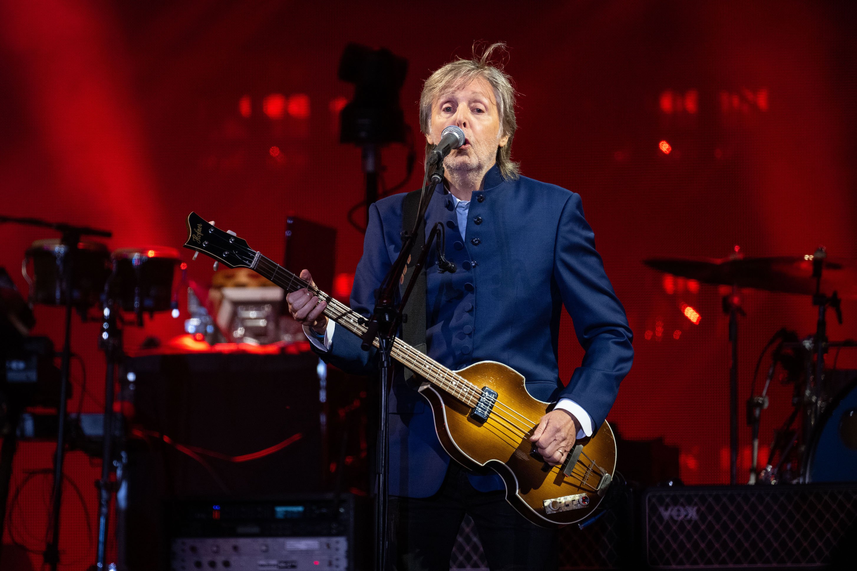 Paul McCartney performs at day four of the Glastonbury Festival