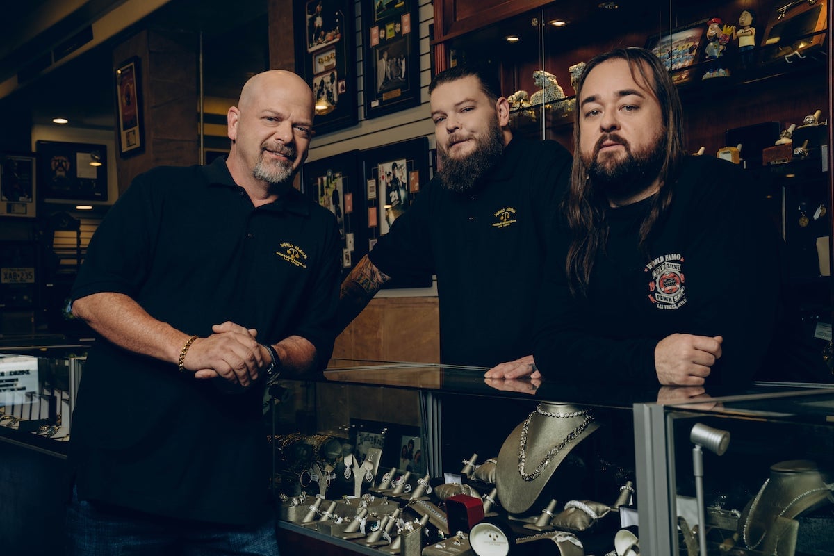 The cast of 'Pawn Stars Do America' in their Las Vegas pawn shop