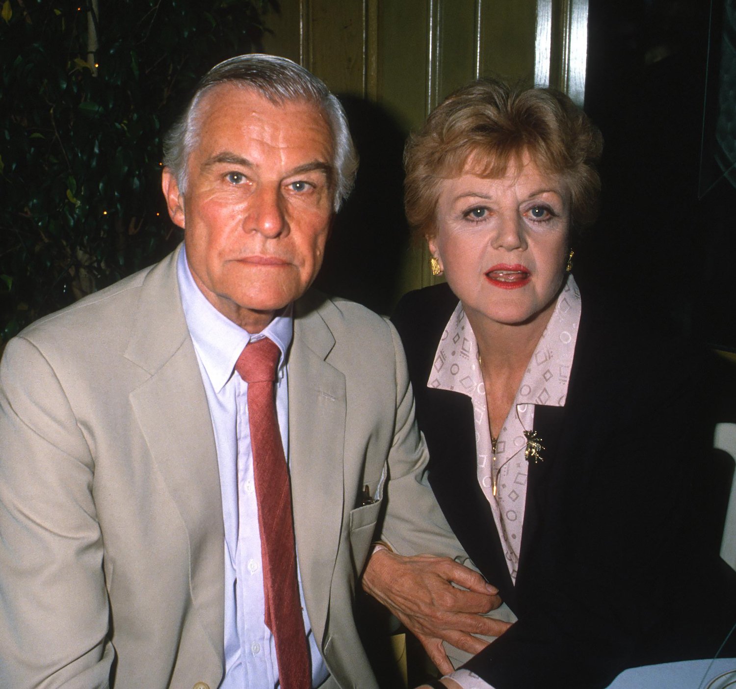 Angela Lansbury's husband, Peter Shaw, sitting next to her