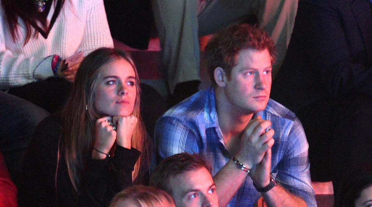 Prince Harry and then-girlfriend Cressida Bonas attend the 2014 We Day UK together