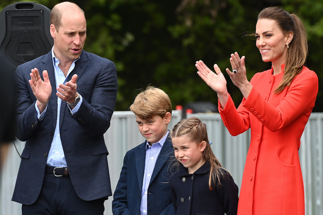 Prince William, Prince George, Princess Charlotte, and Kate Middleton in 2022.