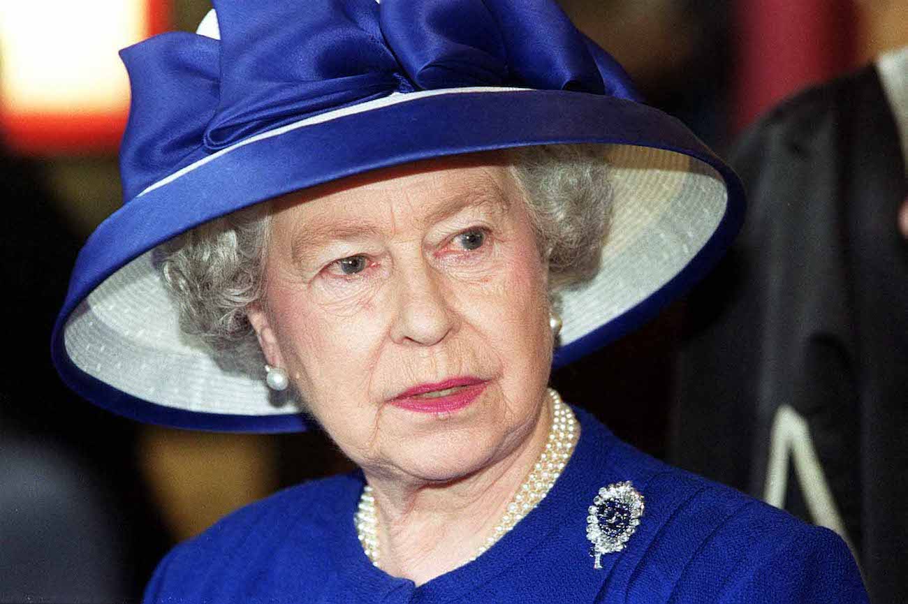 Queen Elizabeth II during a visit to Fitzalen High School.